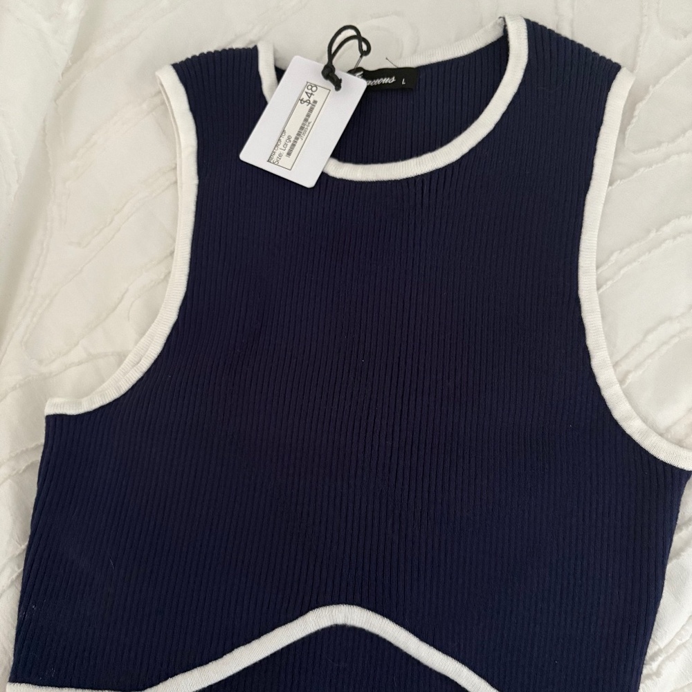 Cattivo Knit crop tank top